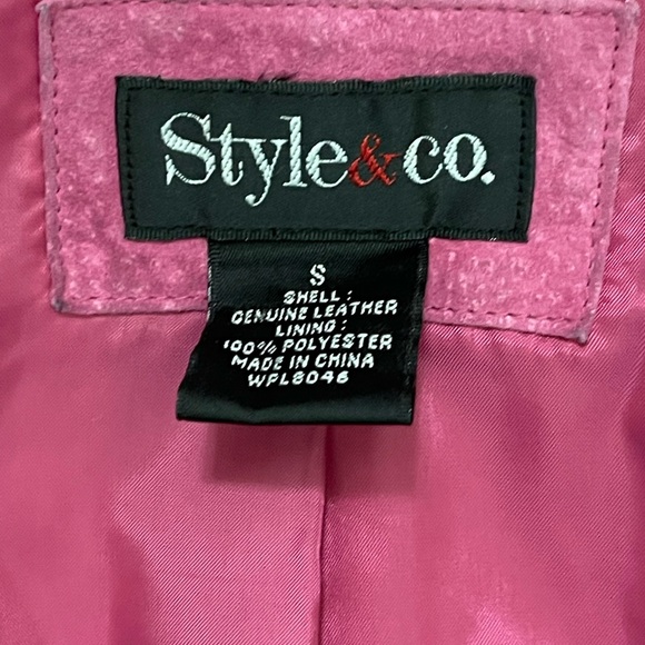 Vintage leather style & co coat pink - Picture 7 of 13